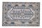 Turkish Distressed Blue Oushak Area Rug Hand-Knotted in Wool 2