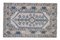 Turkish Distressed Blue Oushak Area Rug Hand-Knotted in Wool, Image 2