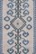 Turkish Distressed Blue Oushak Area Rug Hand-Knotted in Wool, Image 6