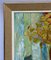Oil on Dead Natural Cardboard with Flowers 1950, 1950s, Oil, Image 3