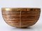 Large Mid-Century Modern Brass and Rattan Fruit Bowl or Centerpiece, Italy, 1960s 9