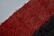 Alfombra Kilim turca moderna en rojo y negro con detalle de pompón, Imagen 4