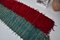 Teal and Burgundy Pompom Kilim Runner Rug 2