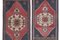 Distressed Low Pile Yastik Mats or Rugs in Faded Colors, Set of 2 3