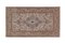 Anatolian Mid-Century Modern Low Pile Rug in Faded Colors with Medallion 2