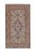 Anatolian Mid-Century Modern Low Pile Rug in Faded Colors with Medallion 1