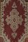 Decorative Distressed Oushak Rug in Red and Gold 8