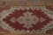 Decorative Distressed Oushak Rug in Red and Gold 3