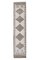 Turkish Boucherouite Style Hand-Knotted Neutral Herki Runner Rug 1