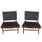 Leather & Wood Chairs by Olivier De Schrijver, 1990s, Set of 2, Image 1