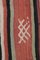 Oversized Vintage Turkish Handwoven Striped Kilim Rug 8