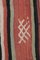 Übergroßer türkischer handgewebter gestreifter Vintage Kelim Teppich 8