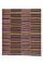 Vintage Turkish Striped Kilim Area Rug 1