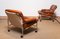 Eva Lounge Chairs in Chrome and Tan Leather from Lindlöfs Möbler, 1960s, Set of 2 10