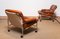 Eva Lounge Chairs in Chrome and Tan Leather from Lindlöfs Möbler, 1960s, Set of 2, Image 10