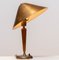 Brass and Elm Table Lamp in the style of Harald Elof Notini for Böhlmarks, 1940s 4