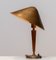 Tischlampe aus Messing & Ulmenholz im Stil von Harald Elof Notini für Böhlmarks, 1940er 7