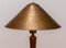 Brass and Elm Table Lamp in the style of Harald Elof Notini for Böhlmarks, 1940s 3