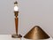 Brass and Elm Table Lamp in the style of Harald Elof Notini for Böhlmarks, 1940s 10