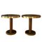 British Brass-Mounted Leather-Topped Ships Tables, 1970s, Set of 2 1