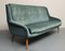 Sofa in blauem Velours, 1950er 7