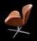 Hellbrauner Swan Chair aus Leder von Arne Jacobsen für Fritz Hansen, 1967 3