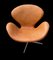 Hellbrauner Swan Chair aus Leder von Arne Jacobsen für Fritz Hansen, 1967 2