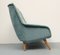Club Chair in Blue in Velour, 1950s 8