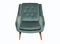 Club Chair in Blue in Velour, 1950s 1