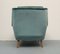 Club Chair in Blue in Velour, 1950s 5