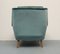 Club chair in velluto blu, anni '50, Immagine 5