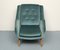 Club Chair in Blue in Velour, 1950s 9
