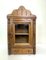 English Victorian Style Carved Elm Wood Wall Cabinet, 1900s 1