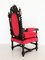 Italian Baroque Throne Armchair in Walnut & in Velvet, 1890-1900s 6