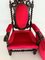 Italian Baroque Throne Armchair in Walnut & in Velvet, 1890-1900s 11