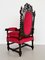 Italian Baroque Throne Armchair in Walnut & in Velvet, 1890-1900s 8