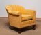 Art Deco Yellow Velvet Lounge Chair in the style of Carl Johanson, Stockholm, 1920s 1
