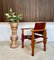 South American Brutalist Leather & Oak Safari Chairs, Colombia, 1960s, Set of 2, Image 15