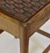 Arts & Crafts Walnut and Leather Stool, 1920s, Image 9