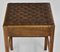 Tabouret Arts & Crafts en Noyer et Cuir, 1920s 5