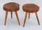 Wooden Tripod Stools or Side Tables, 1950s, France, Set of 2 8