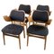 Model 107 Armchairs in Oak and Teak in the style of Hans Olsen, Set of 4 1