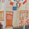 Raymond Debiève, Café de la Place, 1970s, Gouache on Paper, Framed 14