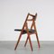 Sawbuck Chair by Hans J. Wegner for Andreas Tuck, Denmark, 1950s 4