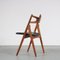 Sawbuck Chair by Hans J. Wegner for Andreas Tuck, Denmark, 1950s, Image 4