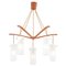 Teak 5-Arm Chandelier, Denmark, 1960s 1