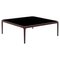 80 Xaloc Burgundy Coffee Table with Glass Top from Mowee 1