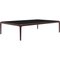 120 Xaloc Burgundy Coffee Table with Glass Top from Mowee 2