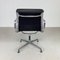 Black Leather Soft Pad Group Chair by Herman Miller for Eames, 1960s 5