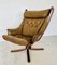 Vintage Leather Highback Winged Falcon Chair by Sigurd Resell 8